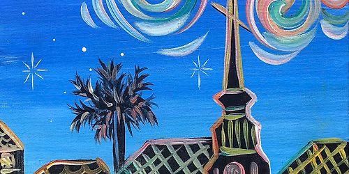 New!! Paint & Sip @ Joey's Pizzeria: Starry Charleston