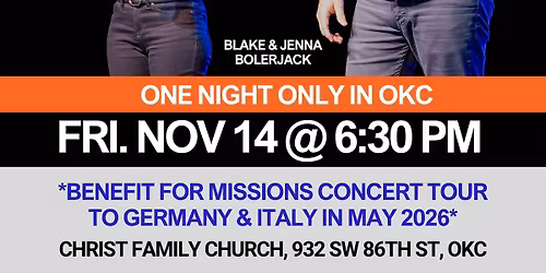 Benefit Concert for Germany Tour - Blake & Jenna Bolerjack