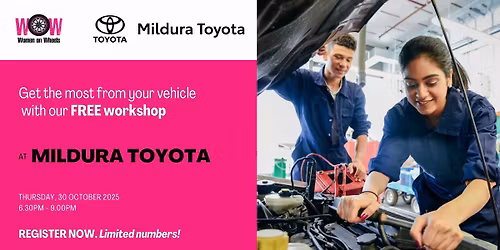 Women on Wheels Workshop at Mildura Toyota