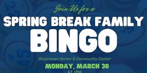 Spring Break Family Bingo