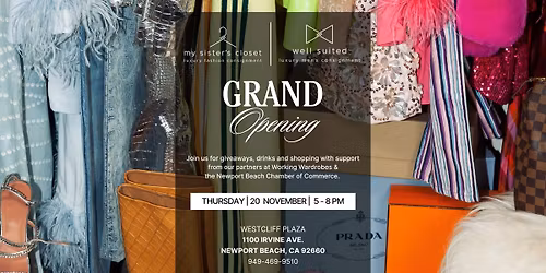 My Sister\u2019s Closet Grand Opening \u2013 Newport Beach