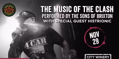 Sons of Brixton - Performing Music of The Clash - Special Guest Histrionic