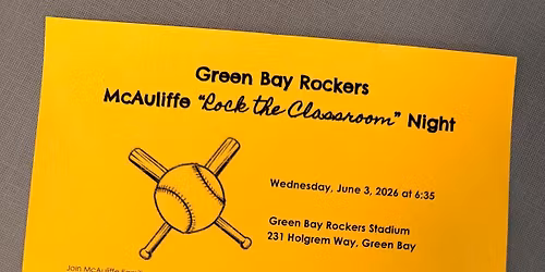 Rock The Classroom - McAuliffe Night at the Green Bay Rockers