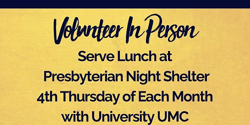 Lunch Serve at the Presbyterian Night Shelter