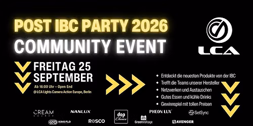 LCA's Post IBC party 2026