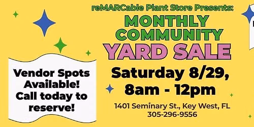 reMARCable Monthly Yard Sale! - New Hours