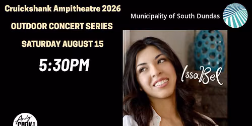 Summer outdoor concerts at the Cruickshank Ampitheatre Morrisburg Ontario! (IssaBel BAND)
