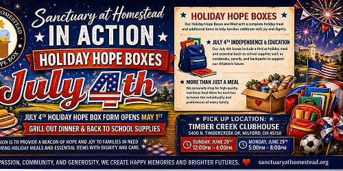 July 4th Holiday Hope Boxes Distribution Days