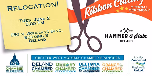 Ribbon Cutting | Relocation for Hammer & Stain DeLand