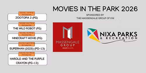 Movies in the Park: Sponsored by The Massengale Group of KW