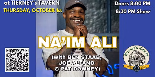 Collective Comedy at Tierney\u2019s Tavern with Na\u2019im Ali