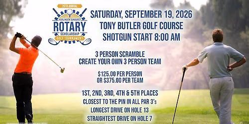 Harlingen Sunburst 26th Annual Scholarship Golf Tournament