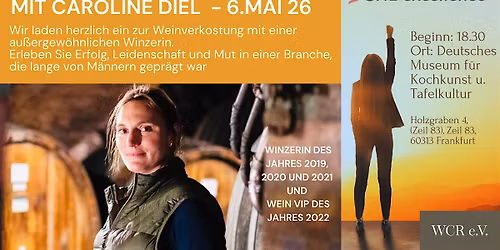 Weinverkostung und Gespr\u00e4ch mit Caroline Diel