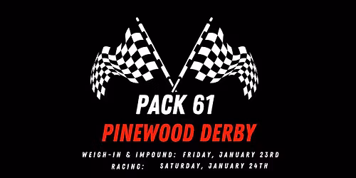 Pinewood Derby Weigh-In & Impound