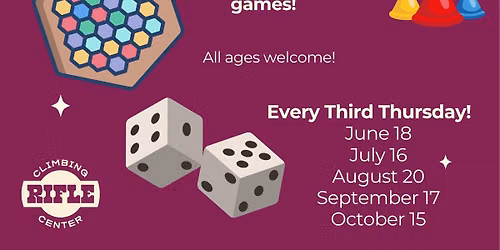 FREE: GAME NIGHT for Third Thursday on Third in Rifle!