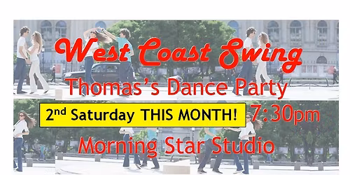 Sat. March 14 DANCE PARTY 7:30 pm @ Morning Star Studio 51 S. Court St Fairfield