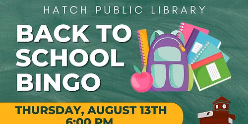Back to School Bingo