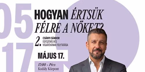 Hogyan \u00e9rts\u00fck f\u00e9lre a n\u0151ket? 2 - Cs\u00e1nyi S\u00e1ndor egyszem\u00e9lyes v\u00edgj\u00e1t\u00e9k\u00e1nak folytat\u00e1sa