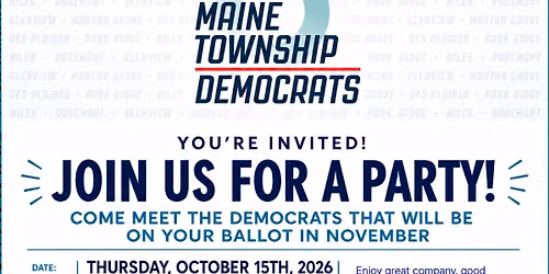 Maine Township Democrats Fundraiser!