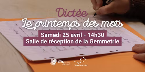 Dict\u00e9e - 14e \u00e9dition "Le printemps des mots"