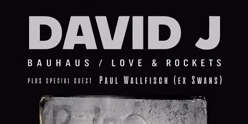 David J (Bauhaus \/ Love & Rockets) + special guest Paul Wallfisch (ex-Swans) @ Frannz, Berlin