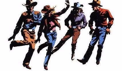 Line Dancing on the BEST wood dance floor around!