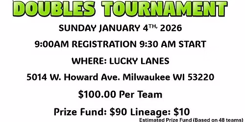 ALTERNATE SHOT DOUBLES TOURNAMENT!!
