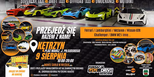 Przejed\u017a si\u0119 Ferrari, Lamborghini, McLaren, GTR, Challenger, BMW - K\u0118TRZYN