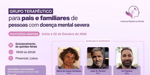 Grupo Terap\u00eautico para Pais e Familiares de Pessoas com Doen\u00e7a Mental Grave