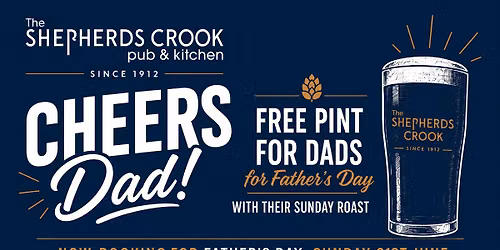 Cheers Dad: FREE Pint for your Dad on Father's Day