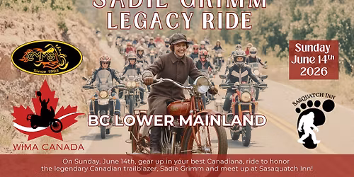 Sadie Grimm Legacy Ride Meet-up - Lower Mainland