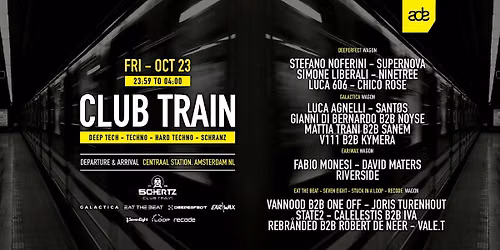 CLUB TRAIN ft. GALACTICA,EAT THE BEAT, DEEPERFECT, EAR\/WAX,SEVENEIGHT &more