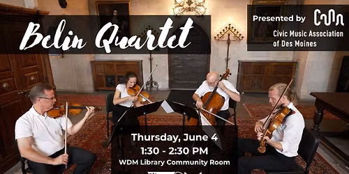 Belin Quartet, presented by Civic Music Association