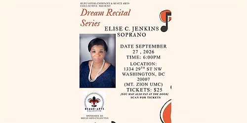 Dream Recital No. 3 featuring  Soprano Elise Jenkins