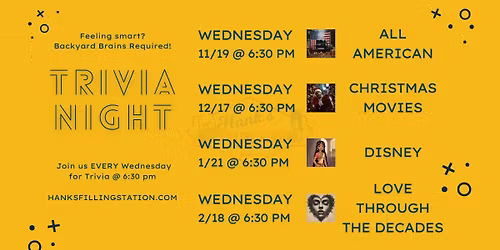 Trivia Theme Nights @ Hank's
