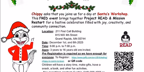 Santa\u2019s Workshop with Project Read, Chippy & Mission Restart