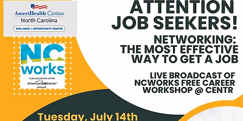 NCWorks LIVE WEBCAST Career Workshop @ ACNC: NETWORKING SUCCESS (free!)