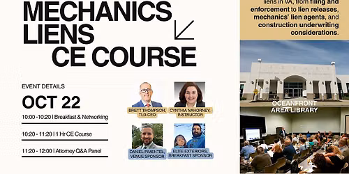 Mechanics\u2019 Liens in Virginia | 1-Hour CE Course + Attorney Q&A
