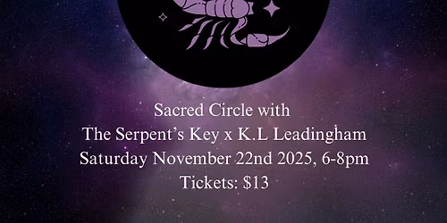 New Moon in Scorpio Sacred Circle with K.L. Leadingham