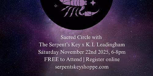 New Moon in Scorpio Sacred Circle with K.L. Leadingham