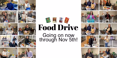 Food Drive! Going on now through Nov 5th!