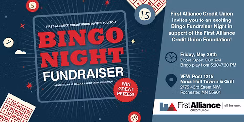 Bingo Night Fundraiser for the First Alliance Credit Union Foundation