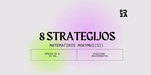 8 strategijos matematikos mokymui(si)