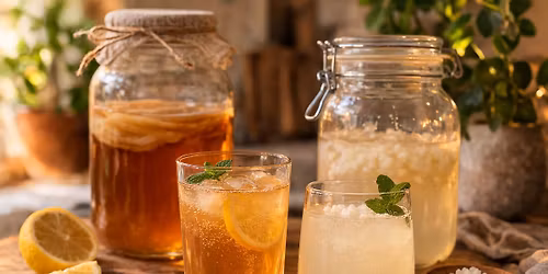 Atelier : pr\u00e9parez vos boissons ferment\u00e9es (k\u00e9fir, kombucha, gingerbeer et champagne des f\u00e9es)