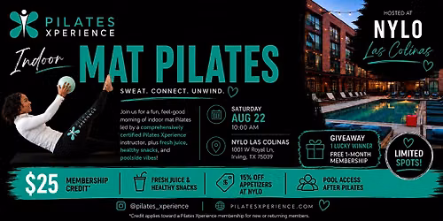 Pilates Xperience at NYLO: Mat Pilates, Fresh Juice & Poolside Vibes