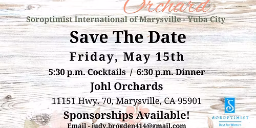 6th Annual Dinner in the Orchard