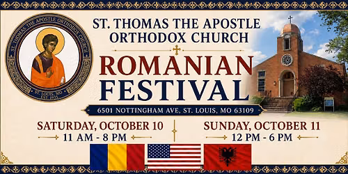 37th Annual Romanian Festival at St. Thomas Church (Saturday 11 am - 8 pm; Sunday 12 pm - 6 pm)