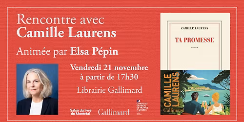 Rencontre avec Camille Laurens, anim\u00e9e par Elsa P\u00e9pin
