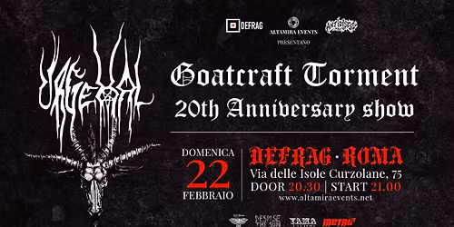 URGEHAL (NOR) Goatcraft Torment 20th Anniversary show \/\/ Defrag 22.02.2026