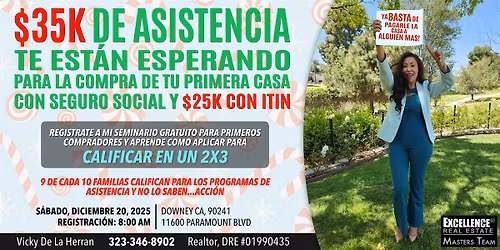 Seminario GRATUITO Para Primeros Compradores de $0 Gastos De Cierre